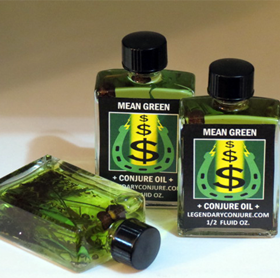 Mean Green Money Magnet Conjure Oil